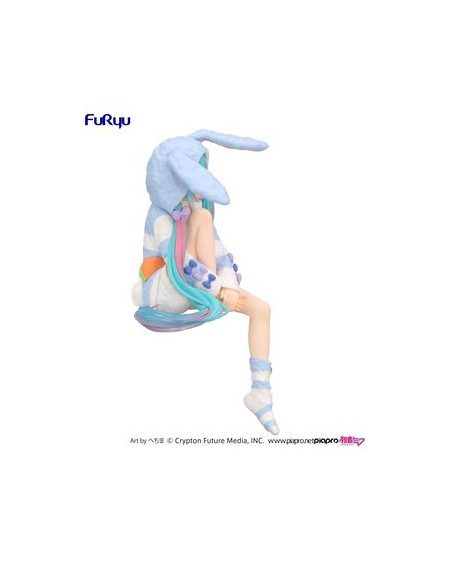 HATSUNE MIKU RABBIT EAR HOOD PAJAMA BLUE COLOR VERSION FIGURA 14 CM