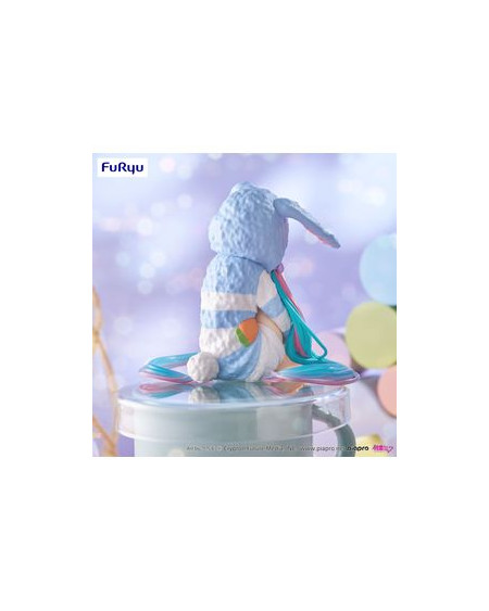 HATSUNE MIKU RABBIT EAR HOOD PAJAMA BLUE COLOR VERSION FIGURA 14 CM