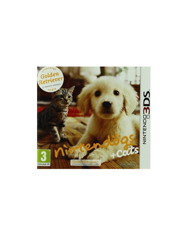 3DS - Nintendodogs  + Gatos:  Golden Retriever