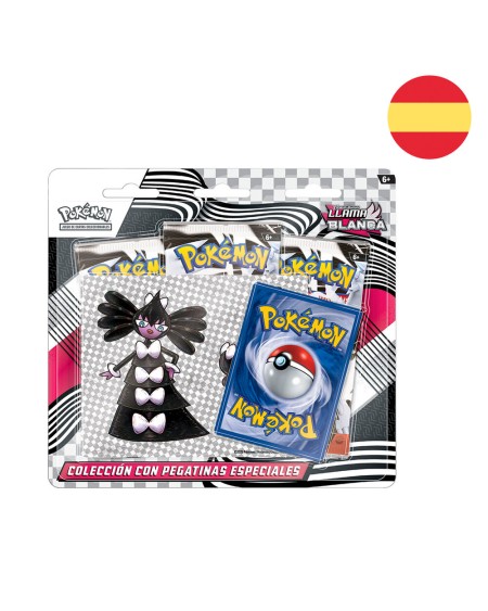 Blister 3 sobres + Pegatinas Llama Blanca Español