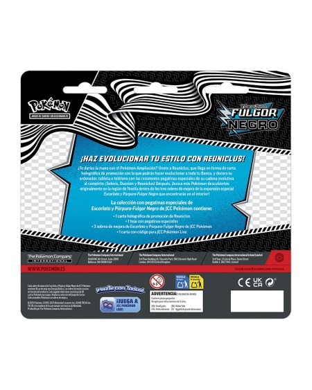 Blister 3 sobres + Pegatinas Fulgor Negro Español