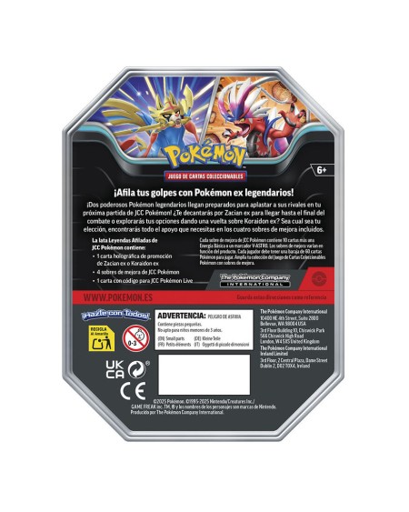Lata Cartas Pokémon Leyendas Afiladas Español