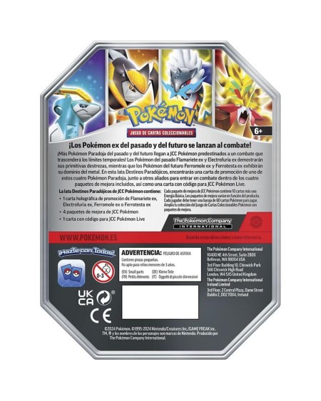 Lata de cartas Destinos Paradójicos Pokémon español