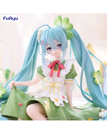 Hatsune Miku Estatua PVC Noodle Stopper Flower Fairy Clover 15 cm