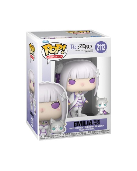 Funko POP! Re:Zero Emilia w/Puck 9 cm