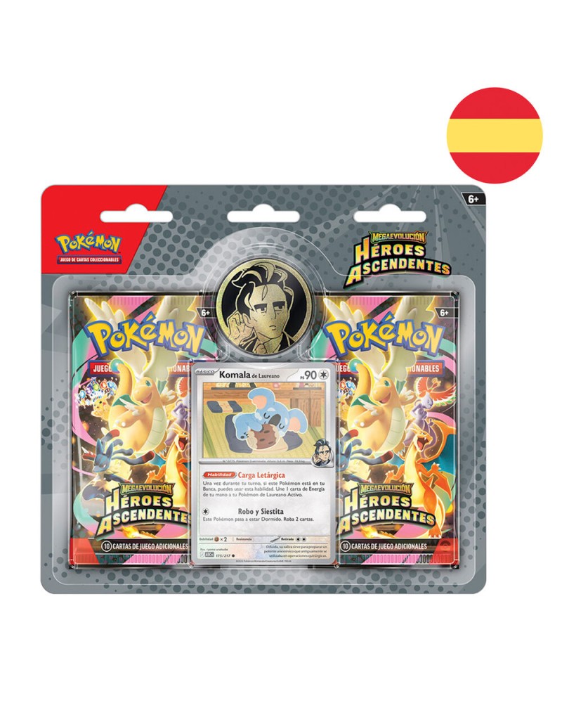 Blister 2 Sobres Pokémon Heroes Ascendentes Español