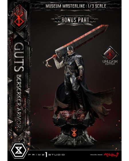 Berserk Estatua Museum Masterline 1/3 Guts Berserker Armor Unleash Edition Deluxe Bonus Version 121 cm