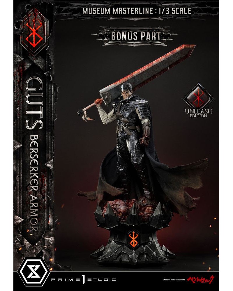 Berserk Estatua Museum Masterline 1/3 Guts Berserker Armor Unleash Edition Deluxe Bonus Version 121 cm